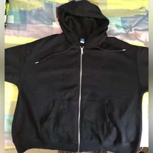 NWT XL Black full zip hoodie